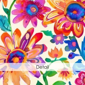 Hippie Boho Flowers Seamless Pattern