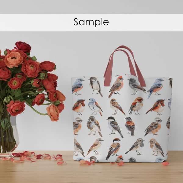 Watercolor Wild Birds Seamless Pattern, Printable Seamless Digital Paper Pack 12x12in, Commercial Use, Sublimation, Card Making, Crafting