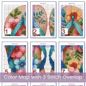 Floral Flip Flops Cross Stitch Pattern