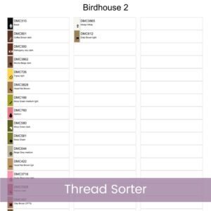 Flower Birdhouse Cross Stitch Pattern