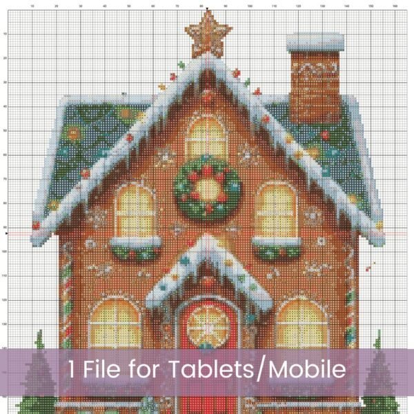 Gingerbread House Cross Stitch Pattern
