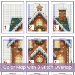 Gingerbread House Cross Stitch Pattern
