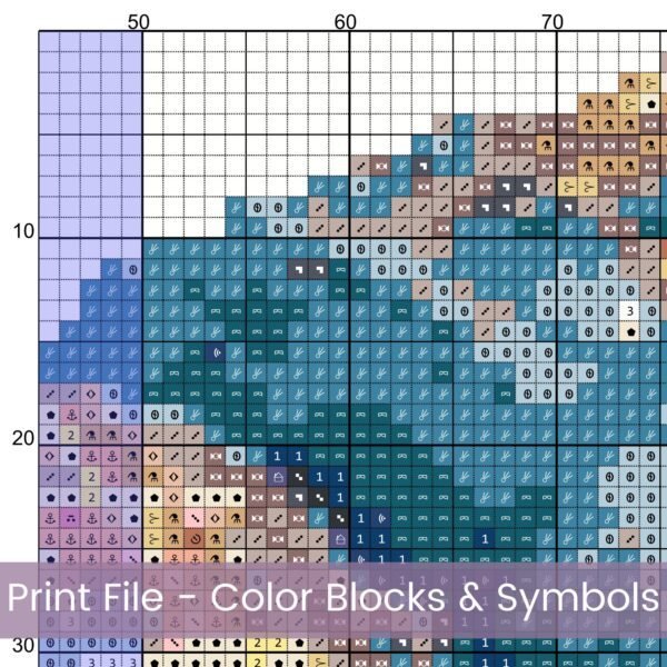 Hermit Crab Cross Stitch Pattern / Hermit Crab in a Shell Digital PDF Cross Stitch Pattern