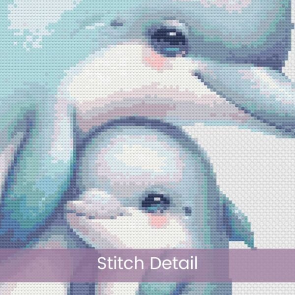 Mother & Baby Dolphin Cross Stitch Pattern