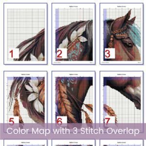 Native American Horse Cross Stitch Pattern, Tribal Horse embroidery, Southwestern Equestrian Decor, Boho Stitch Design, Handmade Tribal Art