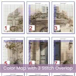 Paris House Cross Stitch Pattern Elegant Watercolor Vintage European French Parisian Home Travel Lovers Embroidery Architecture Decor Art