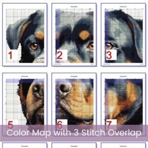 Rottweiler Dog Cross Stitch Pattern Realistic DIY Pet Portrait Dog Embroidery Keepsake Rottweiler Lover Pet Memorial Gift Handmade Dog Decor