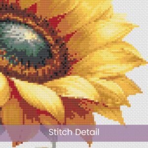 Sunflower Cross Stitch Pattern, Floral Botanical Summer Embroidery Decor, Modern DIY Nature stitch, Digital Cross Stitch, Floral Needlework