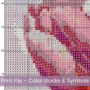 Tulip Flowers Counted Cross Stitch Pattern, Full Coverage Bunch of Tulips PDF Cross Stitch Pattern, Instant Download, Pattern Keeper Incl