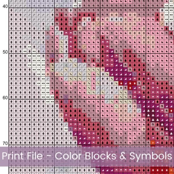 Tulip Flowers Counted Cross Stitch Pattern, Full Coverage Bunch of Tulips PDF Cross Stitch Pattern, Instant Download, Pattern Keeper Incl