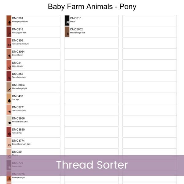 Baby Pony Cross Stitch Pattern