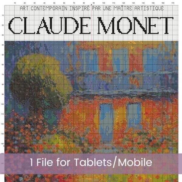 Monet Inspired Cross Stitch Pattern