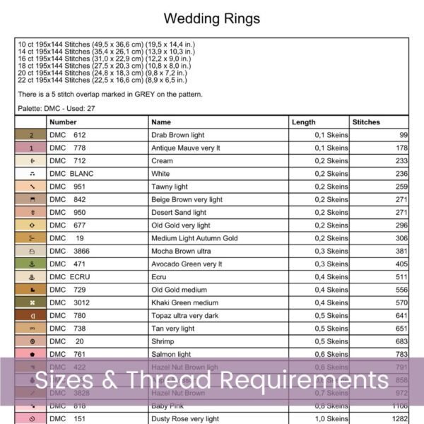 Wedding Rings Cross Stitch Pattern, Romantic Handmade Embroidery Bridal Gift, Anniversary Decor, Pink Peonies Cross Stitch, Wedding Keepsake