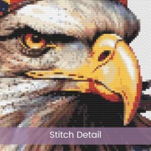 Native American Eagle Cross Stitch Pattern, Tribal Animal Eagle Pattern, Boho Western Indigenous Southwestern Decor Art, Instant Download
