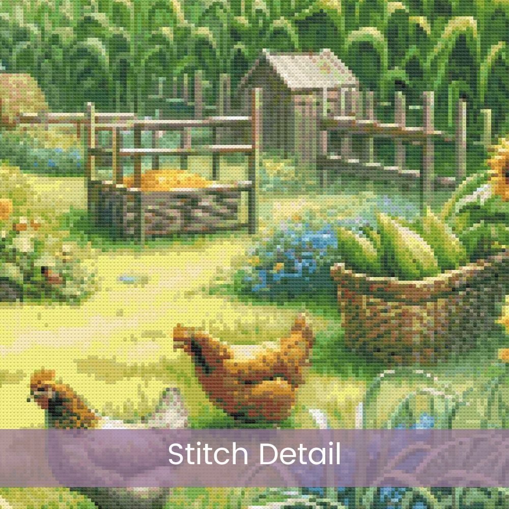 American Midwest Farm Cross Stitch Pattern