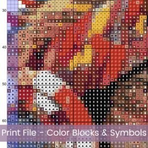 Native American Eagle Cross Stitch Pattern, Tribal Animal Eagle Pattern, Boho Western Indigenous Southwestern Decor Art, Instant Download