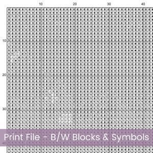 Abstract Poppy Flower Cross Stitch Pattern