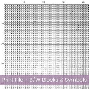 Abstract Poppy Flower Cross Stitch Pattern