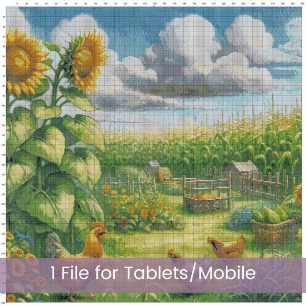 American Midwest Farm Cross Stitch Pattern