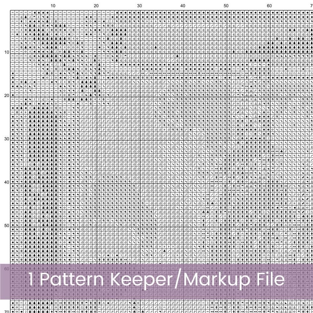 Art Nouveau Chrysanthemum Cross Stitch