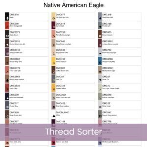 Native American Eagle Cross Stitch Pattern, Tribal Animal Eagle Pattern, Boho Western Indigenous Southwestern Decor Art, Instant Download