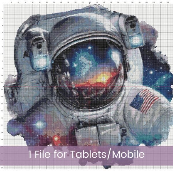 Astronaut Cross Stitch Pattern