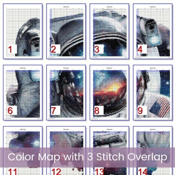 Astronaut Cross Stitch Pattern