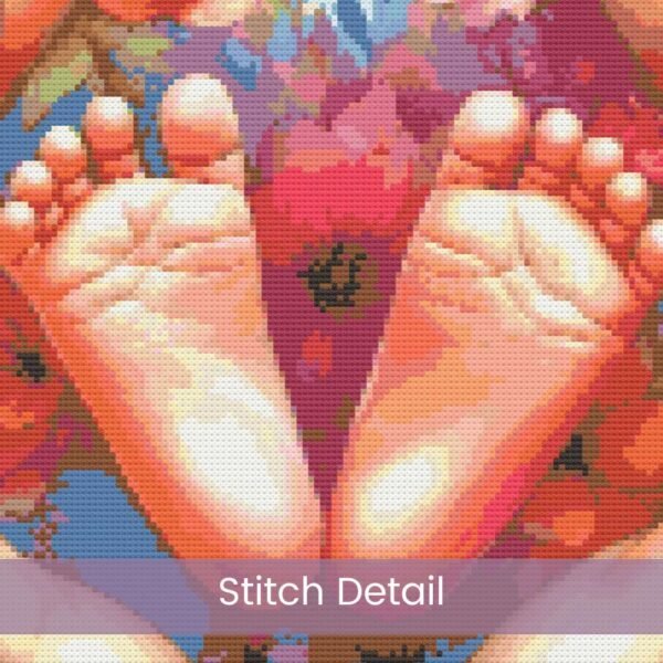 Baby Feet Cross Stitch Pattern