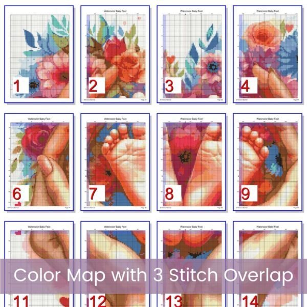 Baby Feet Cross Stitch Pattern