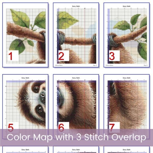 Cute Baby Sloth Cross Stitch Pattern