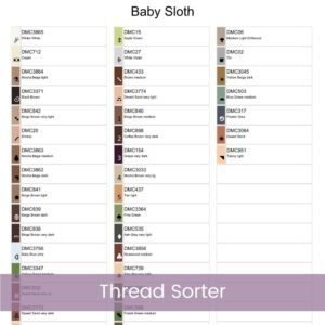 Cute Baby Sloth Cross Stitch Pattern