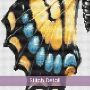 Blue & Yellow Butterfly Cross Stitch Pattern