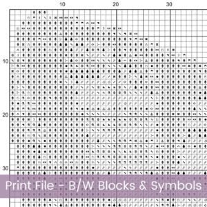 Blue & Yellow Butterfly Cross Stitch Pattern