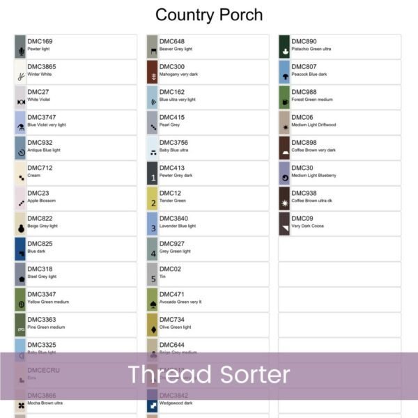 Country Porch Cross Stitch Pattern
