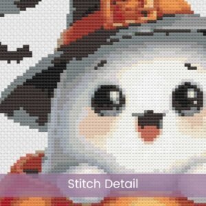 Cute Ghost Cross Stitch Pattern