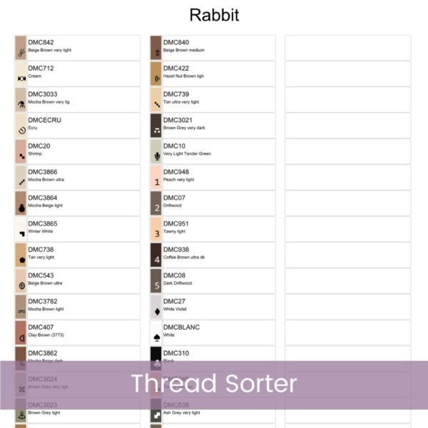 Cute Rabbit Cross Stitch Pattern