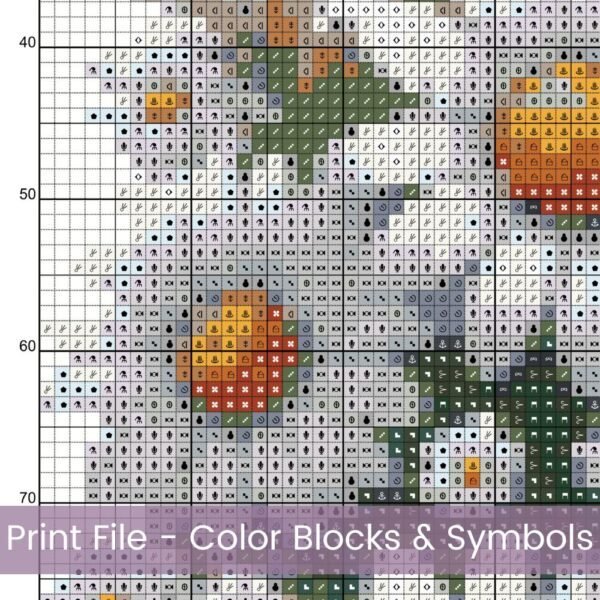 Daisy Heart Cross Stitch Pattern