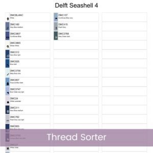 Delft Seashell Cross Stitch Pattern