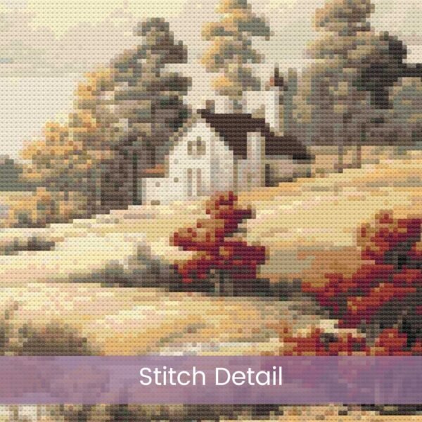 Farm Landscape Cross Stitch Pattern