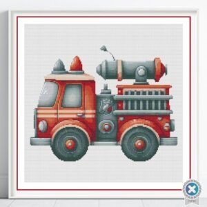 Firetruck Cross Stitch Pattern
