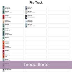 Firetruck Cross Stitch Pattern