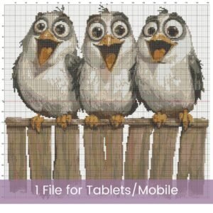 Funny Birds Cross Stitch Pattern