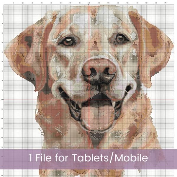 Golden Labrador Cross Stitch Pattern
