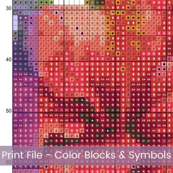 Hibiscus Wreath Counted Cross Stitch PDF Pattern, Tropical Hibiscus Cross Stitch Pattern, Island Beach Flowers PDF Pattern, Instant Download