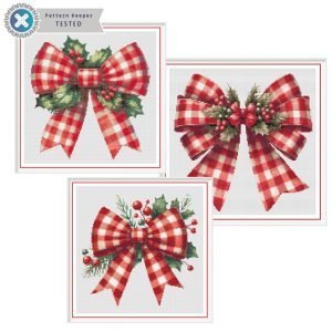 Holiday Bows Cross Stitch Patterns Bundle