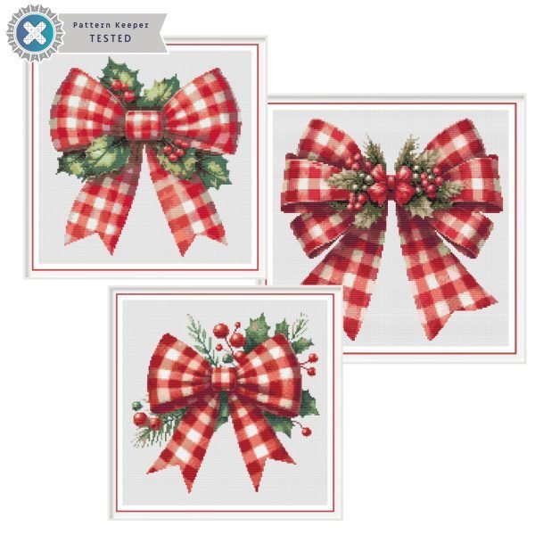 Holiday Bows Cross Stitch Patterns Bundle