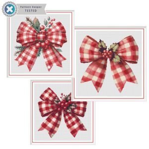 Holiday Bows Cross Stitch Patterns Bundle