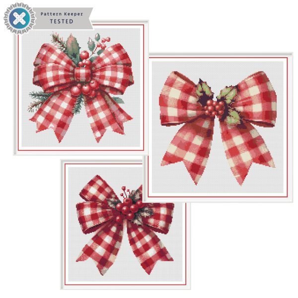 Holiday Bows Cross Stitch Patterns Bundle