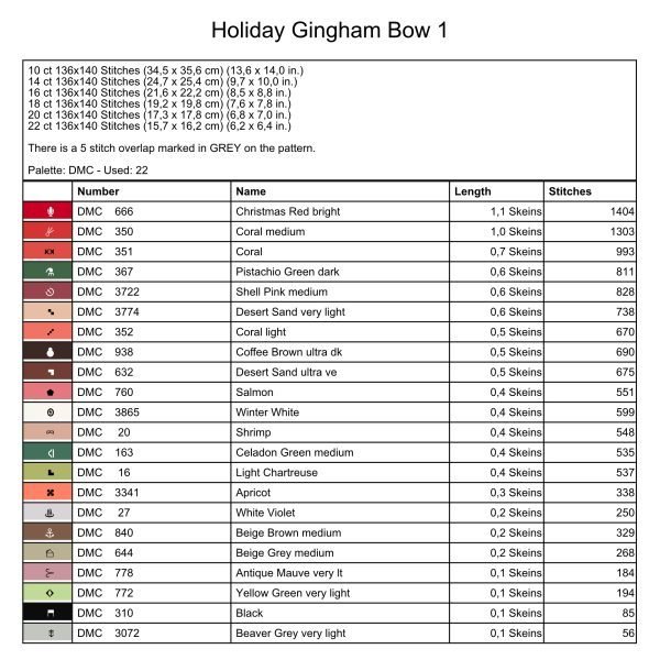 Holiday Bows Cross Stitch Patterns Bundle