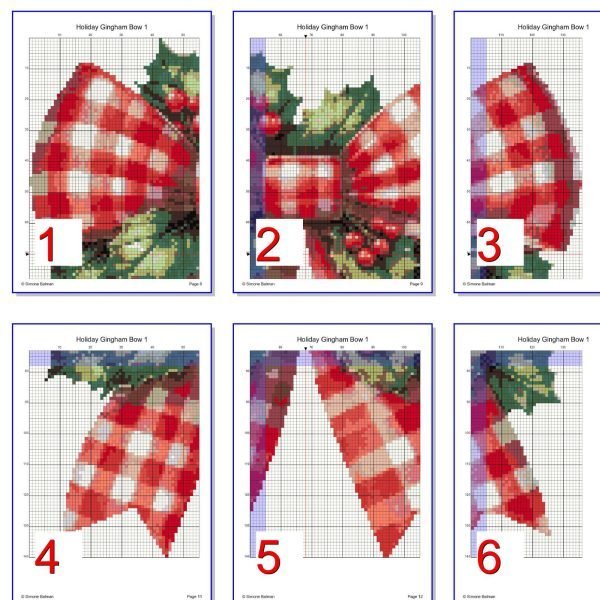 Holiday Bows Cross Stitch Patterns Bundle